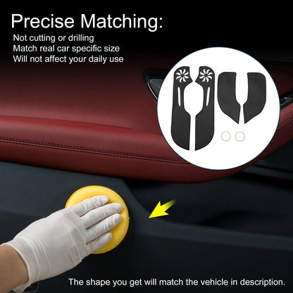 Car Door Anti Kick Pad Sticker Protector for Honda Civic (2012) - Black Set