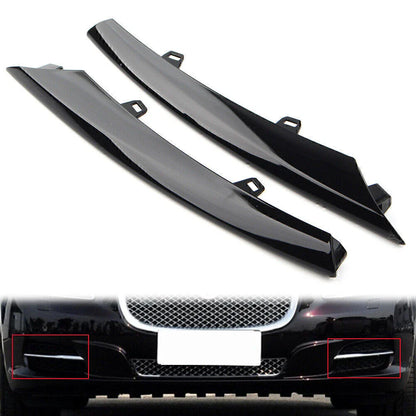 Gloss Black Front Side Grille Bumper Molding Trim for Jaguar XJ (2010-2015)