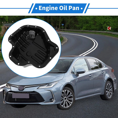 1 Pc Engine Oil Pan for Toyota Camry (2007–2011) No.121010H050 Steel Black