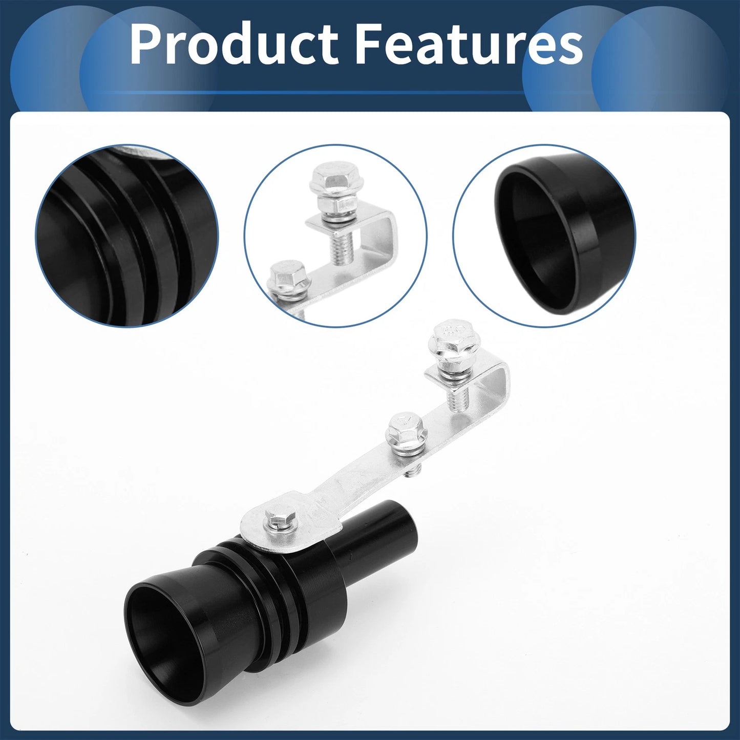 Turbo Sound Exhaust Muffler Pipe Whistle for Universal Fit (1 Set)
