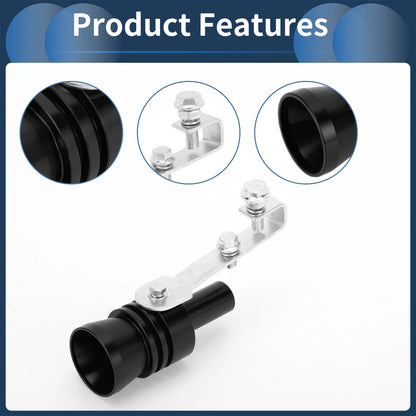 Turbo Sound Exhaust Muffler Pipe Whistle for Universal Fit (1 Set)