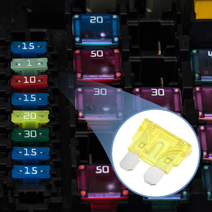30pcs 20A Medium Blade Style Fuses for Automotive Car Boat