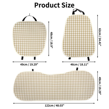 Set of 2 Car Seat Cover Pad Cotton Protector for Front and Rear