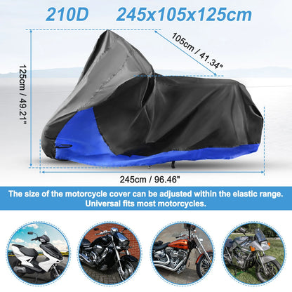 2 in 1 Motorcycle Cover for Harley Softail Slim Breakout (XL)