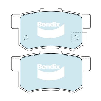 Set of 4 Rear Disc Brake Pads for Honda CR-V (2001–2006)