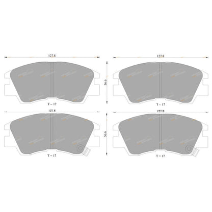 Front Disc Brake Pads Set for Mitsubishi Triton (1986–1996)