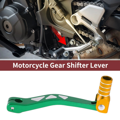 Folding Gear Shifter Lever for Yamaha TTR 50 (2000–2023) Green Gold Tone