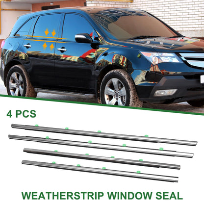 Set of 4 Weatherstrip Window Seal No.72410TZ5A01/72450TZ5A01 for Acura MDX (2014–2020)