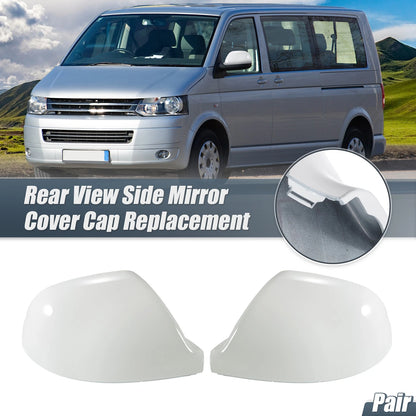Pair Rearview Mirror Cover Replacement for Volkswagen Transporter T5 T6 (2003–2019)