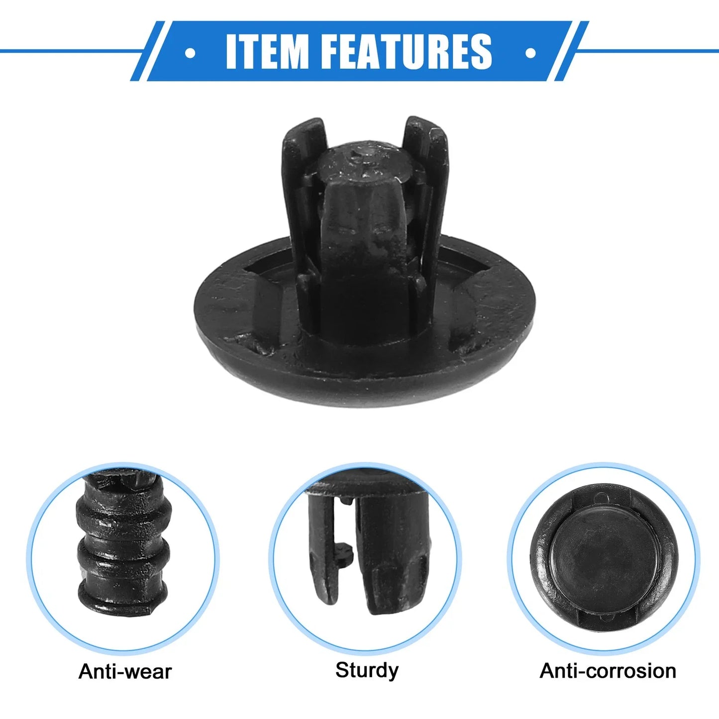 Fender Liner Clips 20 x for Honda - Plastic Black Automotive Clips