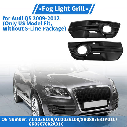 Set of 2 Fog Light Grills AU1038108 for Audi Q5 (2009–2012)