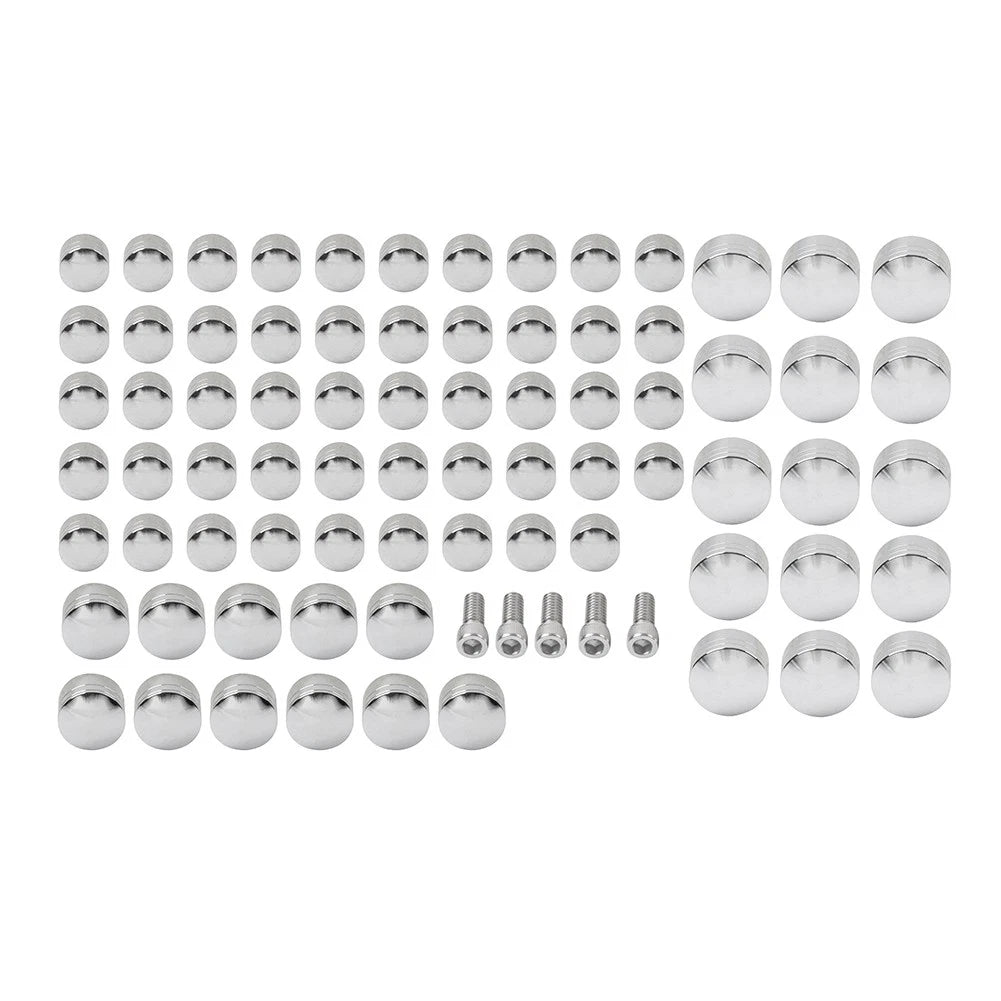 75X Engine Bolt Topper Cap Cover Kit Chrome for Harley Touring (2014–2023)