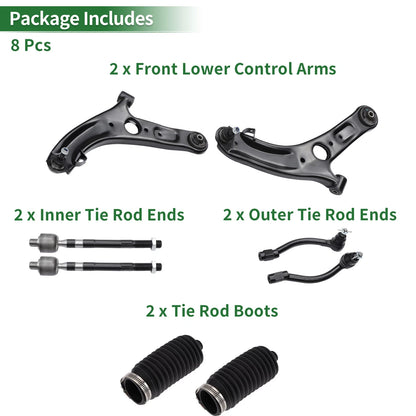 8pcs Front Suspension Control Arm Kit for Hyundai Elantra (2011–2016)