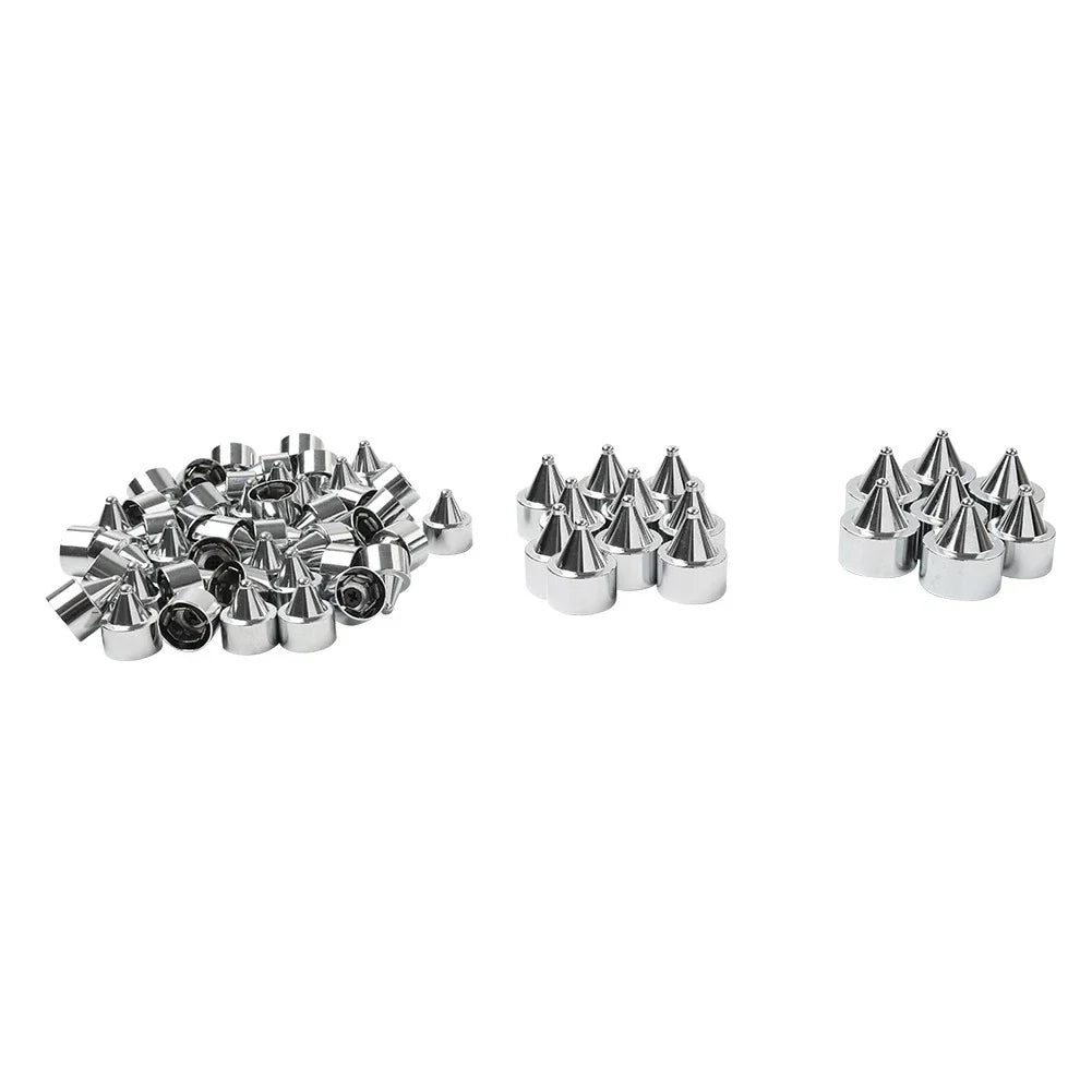 62X Engine Bolt Chrome Cap Kit for Harley Touring Road King Softail Trike (18-24)