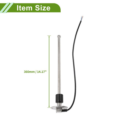 Fuel Sending Unit and Gauge Kit 240-33 Ohm for Boat Car Vehicle (14.17")