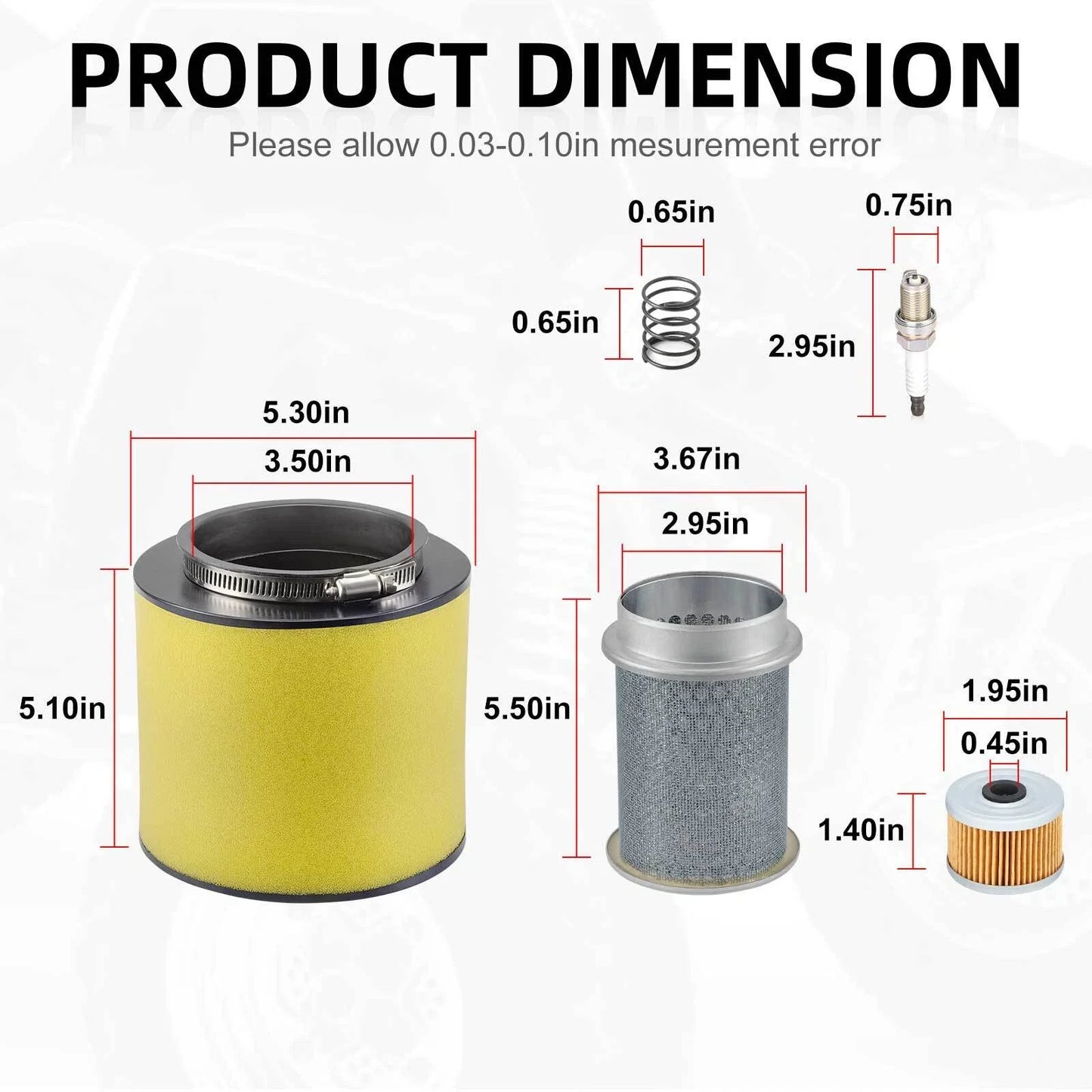 Air Filter & Air Cleaner Kit Honda Rancher Foreman Pioneer (2010–2014)