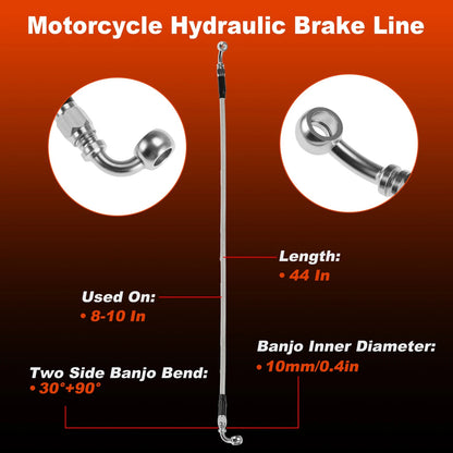 44" Brake Hose Oil Line for Harley Davidson (No. 46400-04)