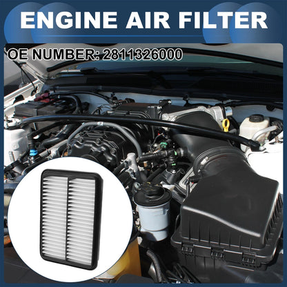 Engine Air Filter No. 2811326000 for Hyundai Santa Fe 2.4L 2.7L (2001–2006)