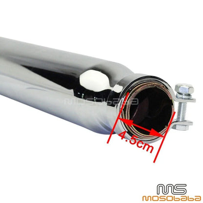 Chrome Muffler Exhaust Pipe Silencer 19" for Harley Road King, Tri Glide