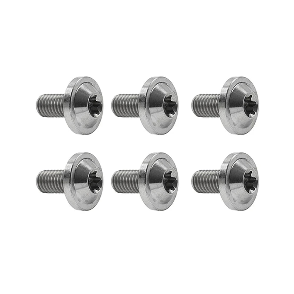 6 x Titanium Alloy M6x25mm Torx Head Bolts for Bike Motor