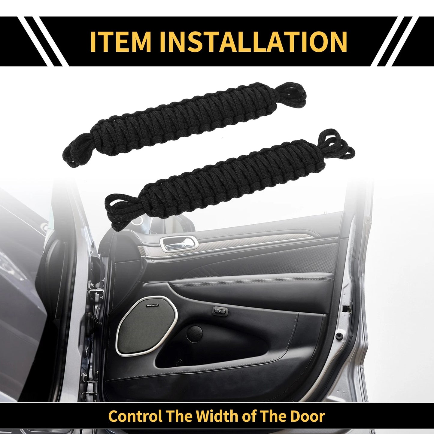 2pcs Door Limiting Straps for Jeep Wrangler TJ JK JKU (1997–2018)