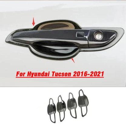 Black Steel Exterior Side Door Bowl Cup Cover for Hyundai Tucson (2016–2021)