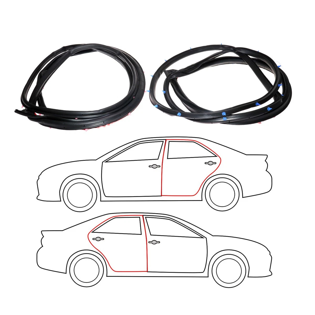 Rear Door Weatherstrip for Toyota Fortuner (2005–2015)