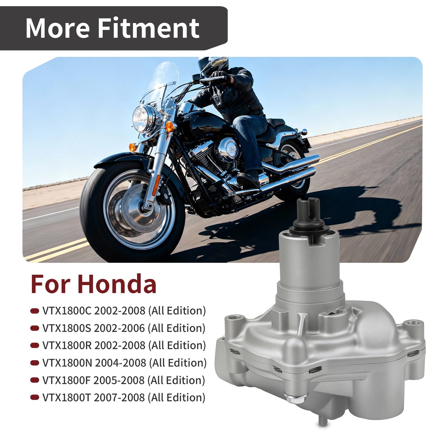 Water Pump Assembly for Honda VTX1800N, VTX1800F (2004–2008)