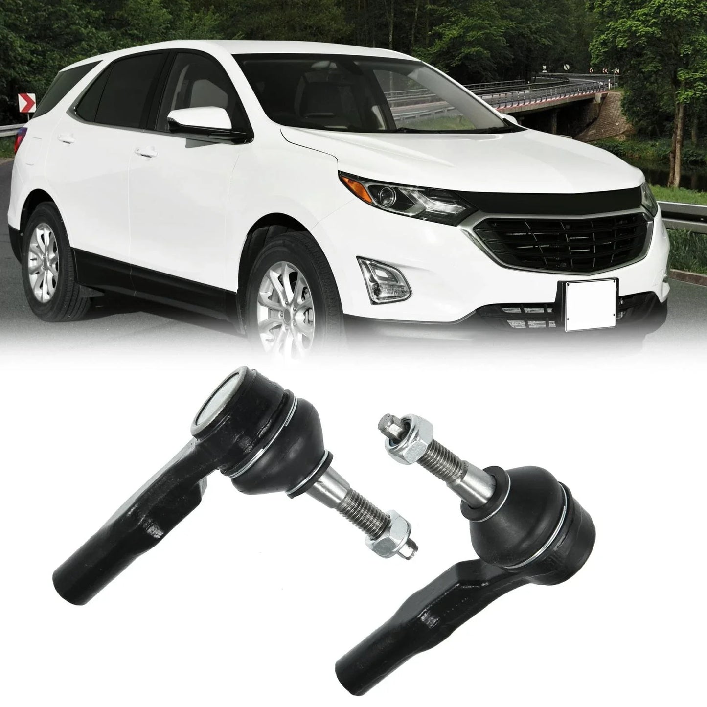 2 x Outer Tie Rods for GMC Terrain, Chevrolet Equinox (2010-2017)