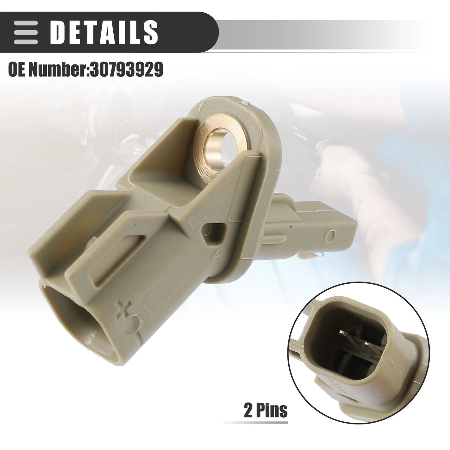 1 Pair ABS Wheel Speed Sensor for Volvo S60 (2001-2010)