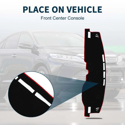 Dashboard Dash Cover Mat for Toyota Harrier (2020–2024) Black Red Set of 1