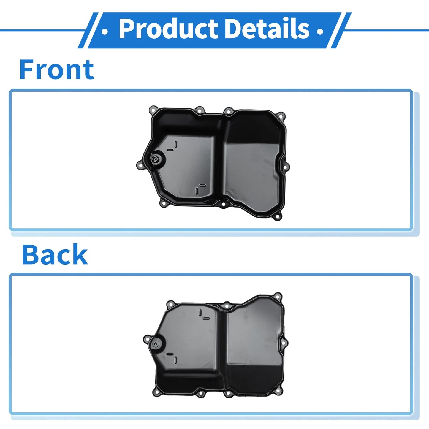 1 Pc Engine Oil Pan No.265841/09M321361A for Audi Q3 (2015–2018) Steel Black