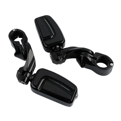 1.25" 32mm Highway Short Angled Mount Foot Pegs for Harley Softail Deluxe
