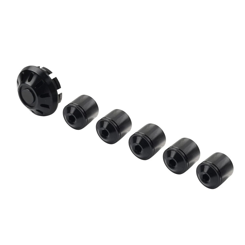 Black Front Hubcap Screw Wheel Cover for Vespa Primavera/Sprint 150 (13-21)