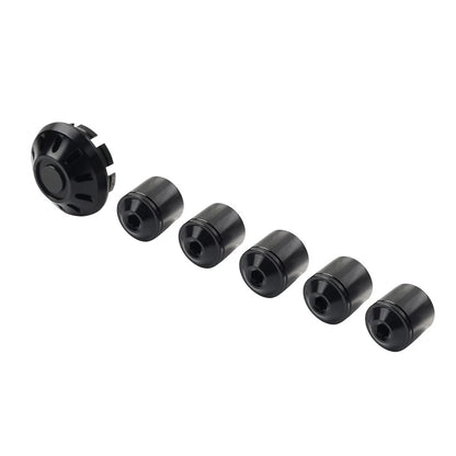 Black Front Hubcap Screw Wheel Cover for Vespa Primavera/Sprint 150 (13-21)