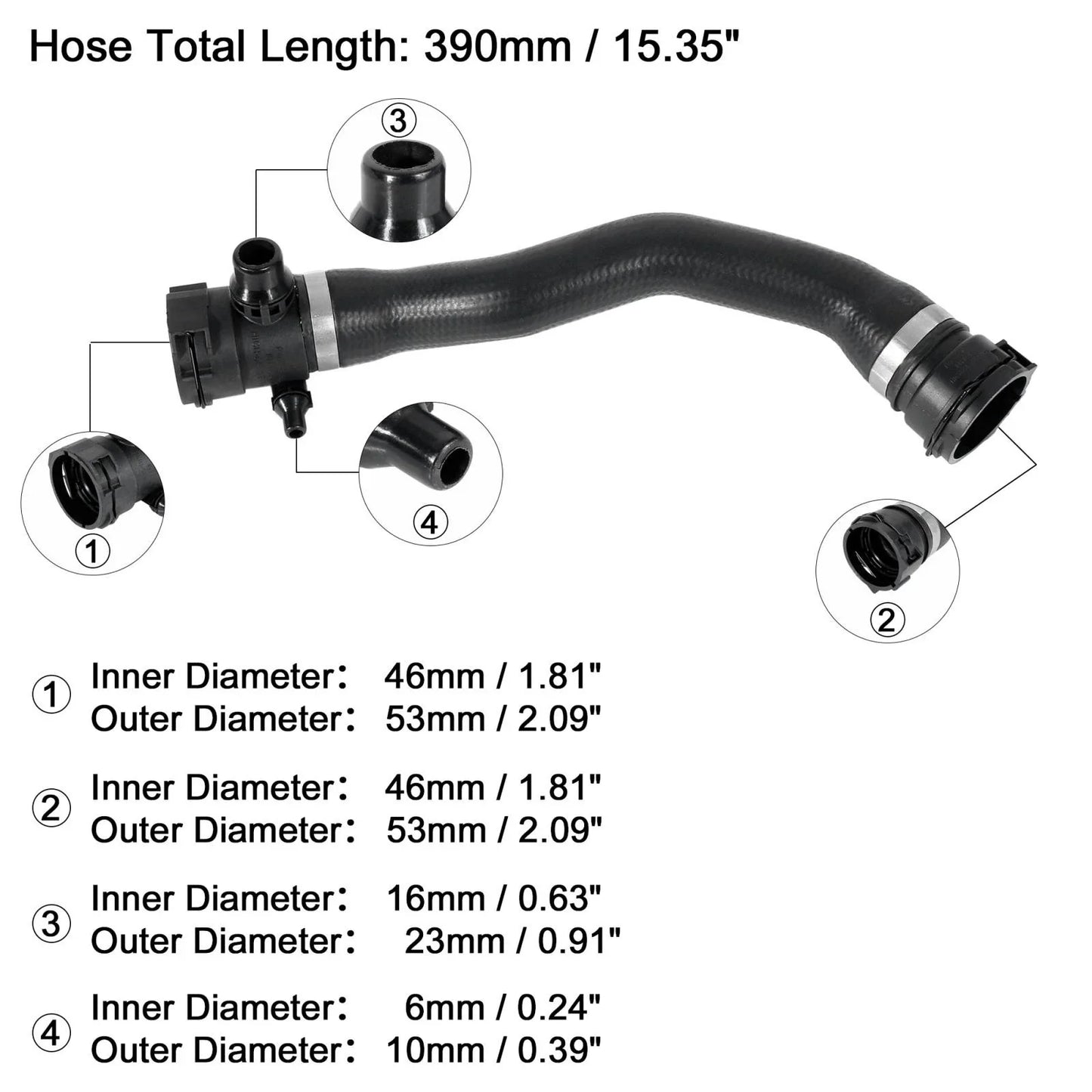 Radiator Water Hose from Expansion Tank for BMW X3 (2015-2017)