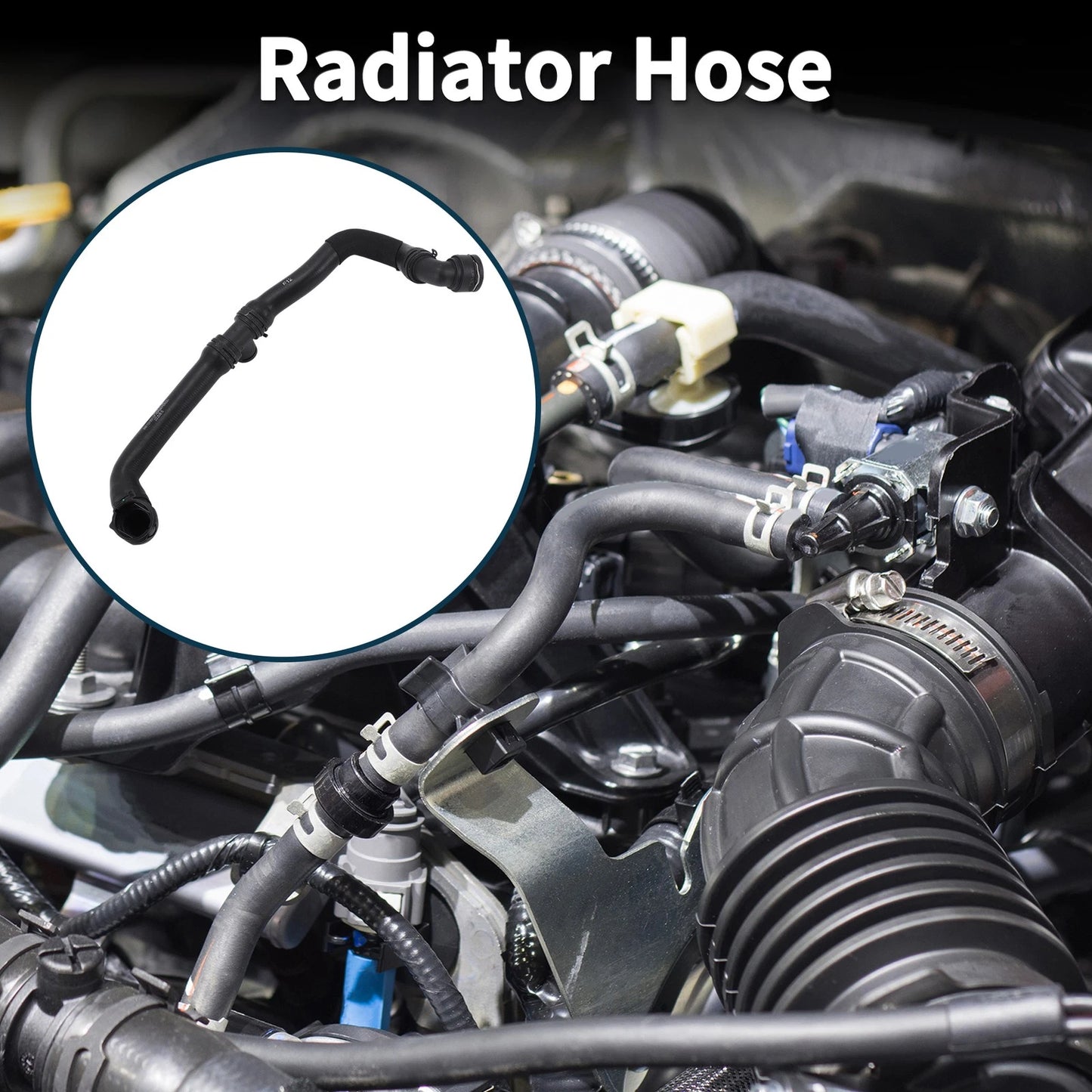 Radiator Hose for Audi Q3 (2013–2018) No. 5N0122051CF Rubber