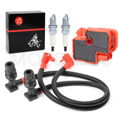 Ignition Coil & Spark Plug w/ Wire Cap for Polaris Ranger Crew 800 (2011–2014)