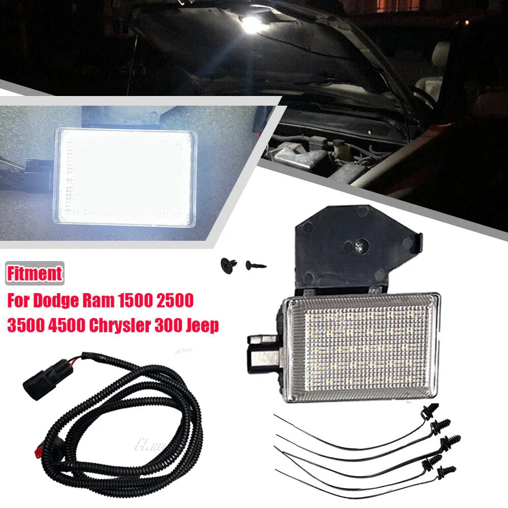 Underhood Courtesy Light with Wiring Harness for Ram Wrangler Grand Cherokee
