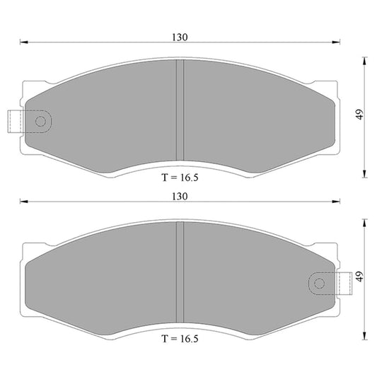 LH+RH 2.0L Front Disc Brake Pads for Nissan Skyline R31 (1987-1989)