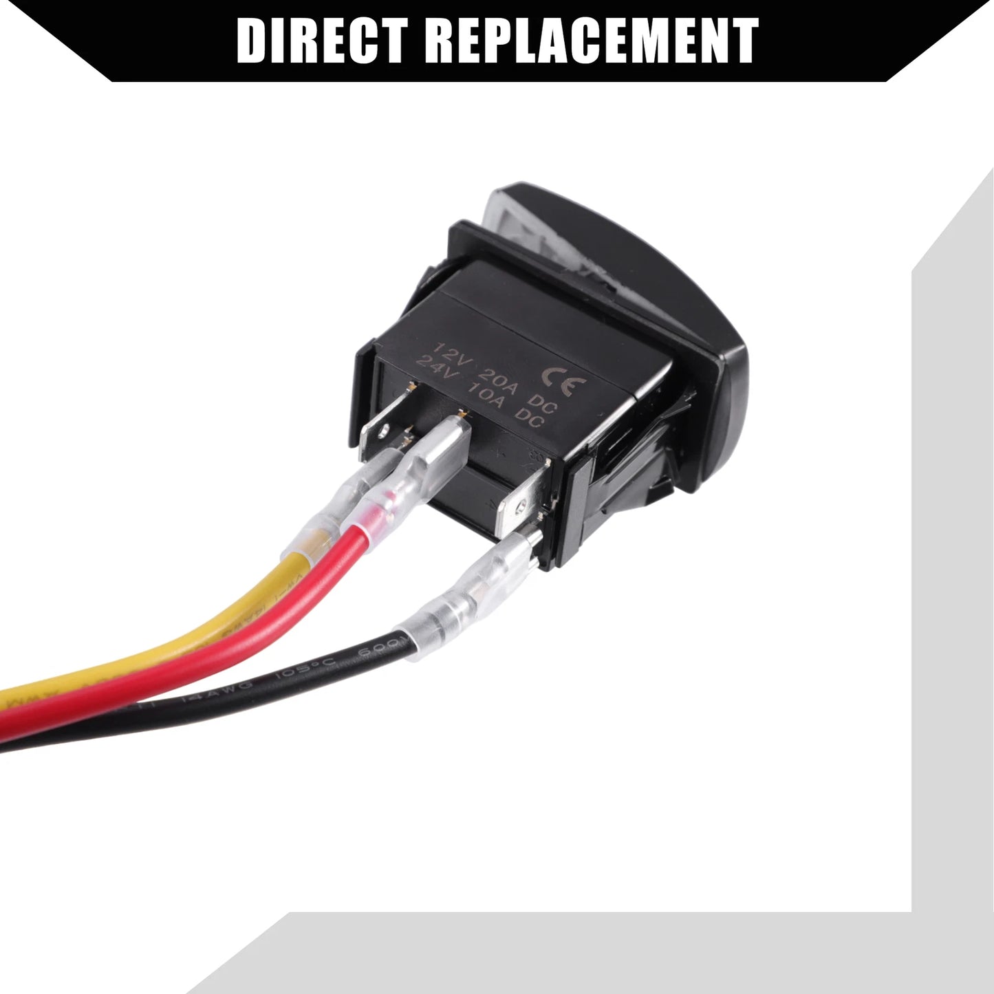 Set of 1 Power Bus Bar Plug Wire with Rocker Switch for Polaris RZR PRO XP (2020–2023)