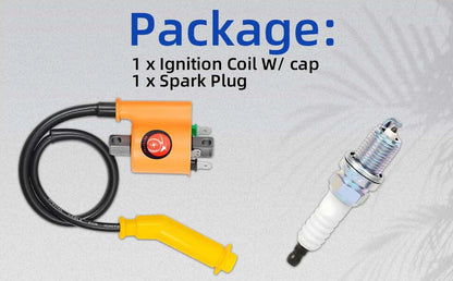 Ignition Coil & Spark Plug with Cap for Honda ATV Rancher 420 (2007–2013)