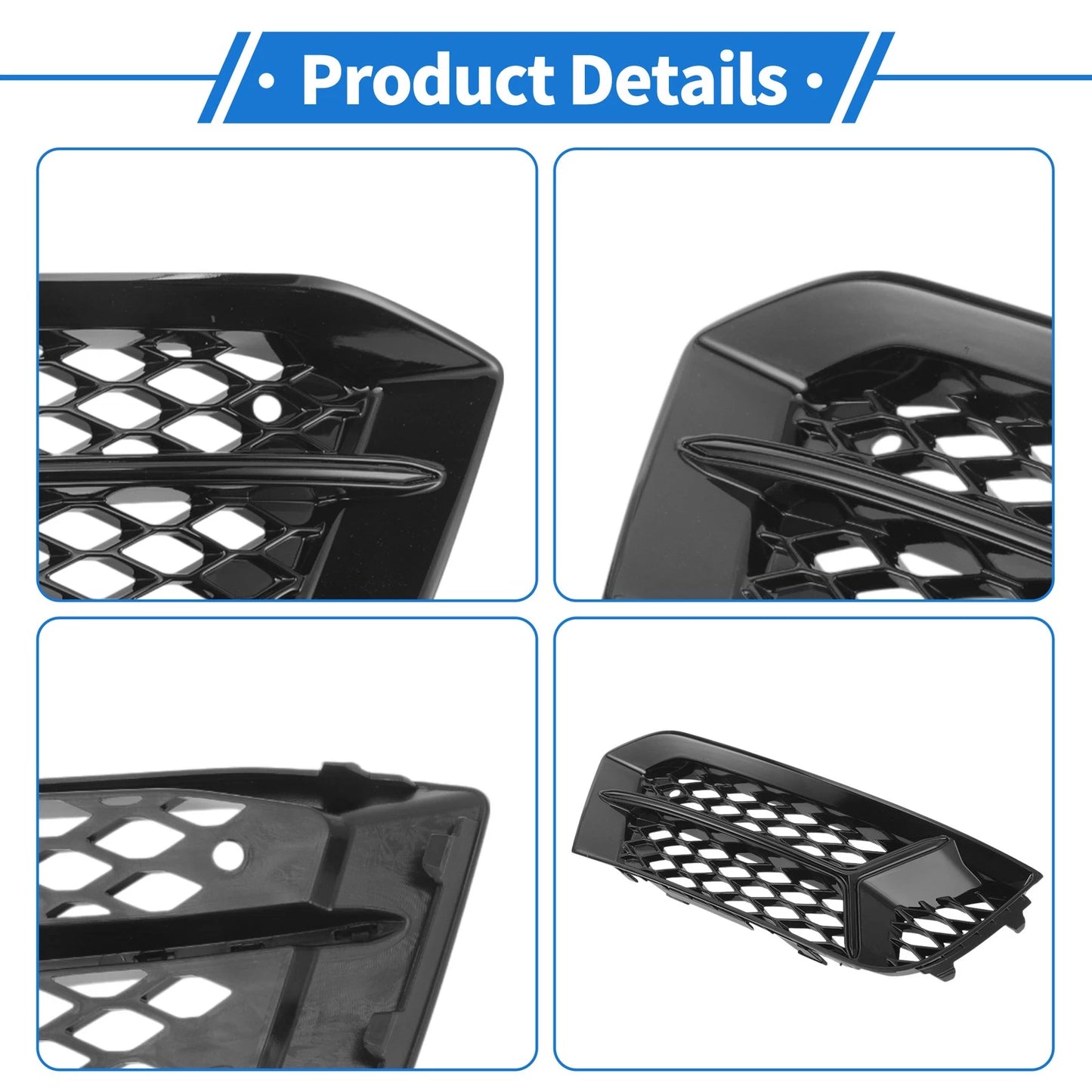 1 Pair Fog Light Grills for Audi A3 (2017–2020) No. 8V5807681AA