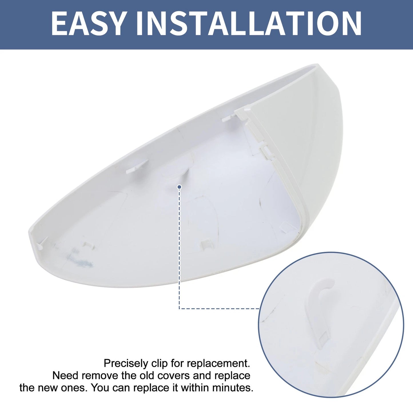 Right Side Mirror Cover Cap for Nissan Altima (2019–2024) - White