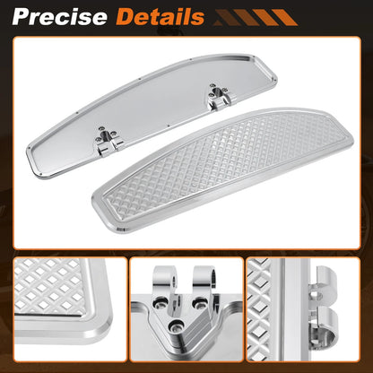 Anti-Slip Stretched Driver Rider Floorboard for Harley Davidson (Chrome)