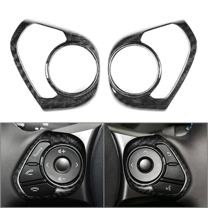 Dry Carbon Fiber Steering Wheel Button Cover Trim for Toyota GR86, Subaru BRZ (2022–2023)