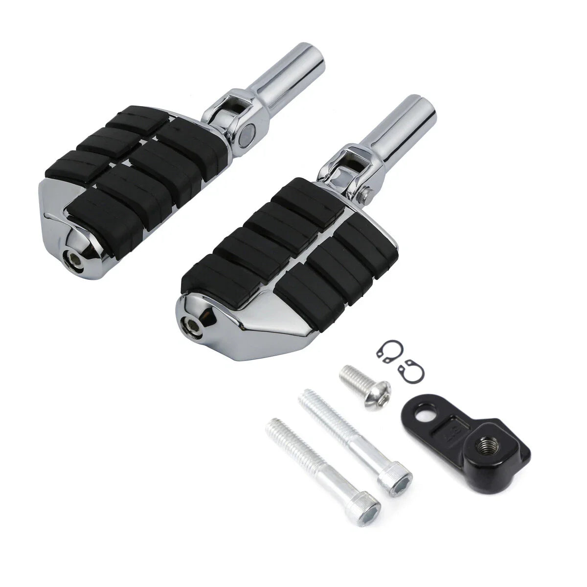 Chrome Rear Passenger Foot Pegs for Harley Softail Slim (2012-2017)