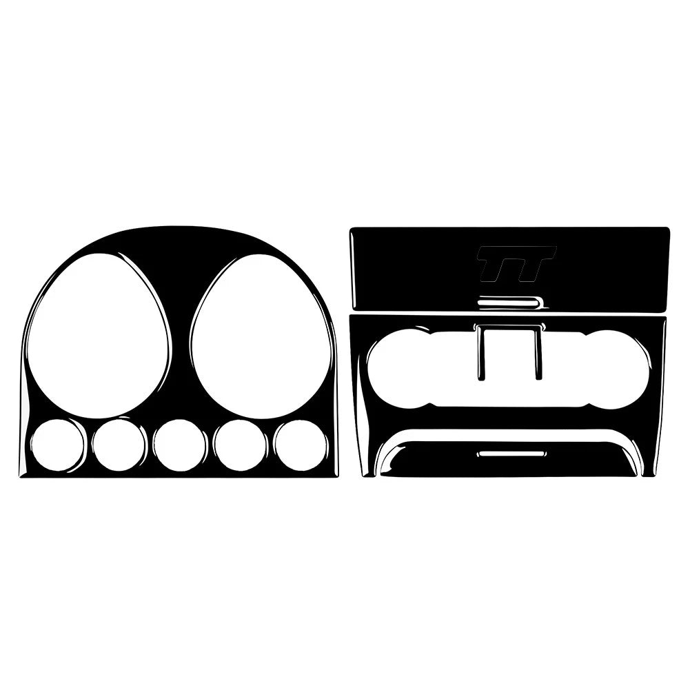 Rear Panel Cover for Audi TT 8N (2001–2006) Carbon Fiber Black