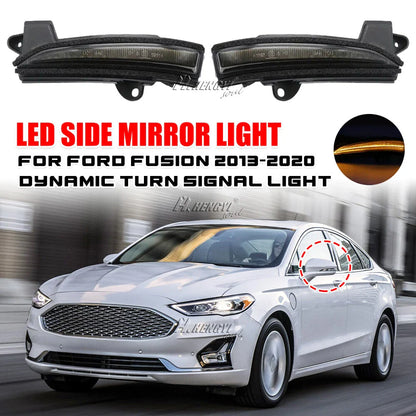LED Dynamic Turn Signal Lamps Side Mirror for Ford Fusion (2013–2020)