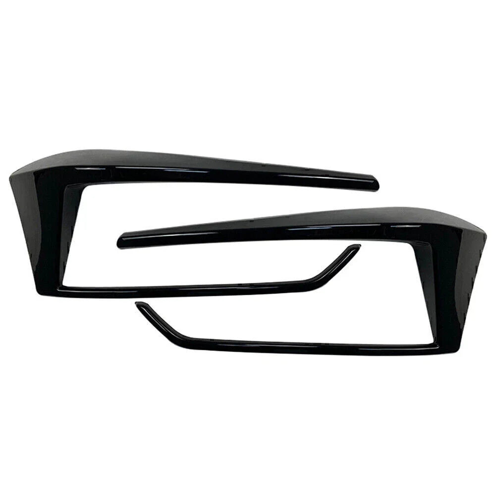 Black Rear Bumper Spoiler Fog Light Covers for VW Golf Mk7.5 (2016-2019)